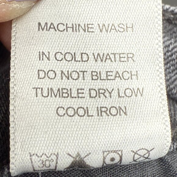 EUC Women's JUDY BLUE Rayann Buffalo Plaid Patch Jeans Faded Black | Size 14 W - Picture 13 of 13